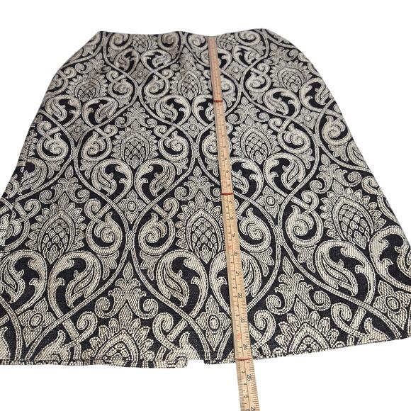 Talbots Collection Womens Size 4 Black Gold Brocade Skirt Baroque‎ Quiet Luxury - Picture 6 of 13